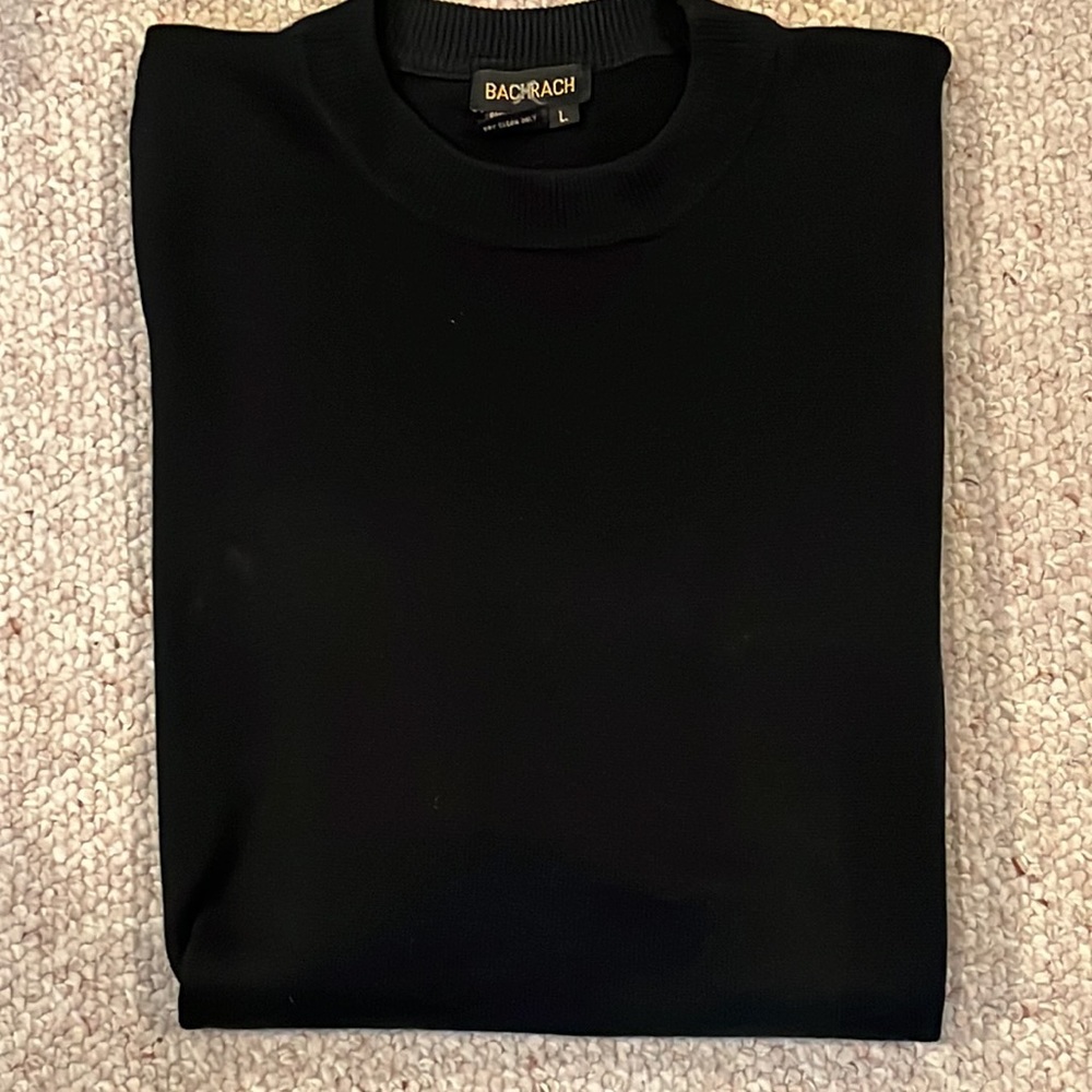 Bachrach black silk blend sweater L